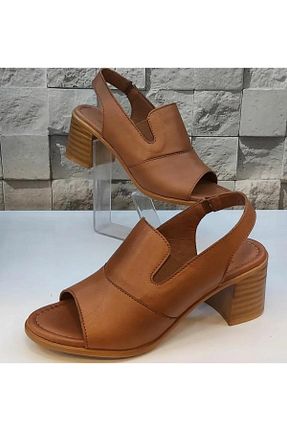 کفش کلاسیک قهوه ای زنانه چرم خالص Venüs - کد 849288078