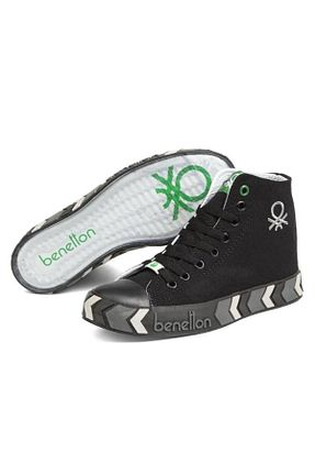 کفش اسنیکر مشکی مردانه بند دار United Colors of Benetton - کد 838144663