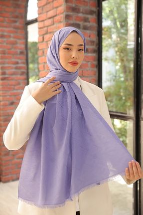 شال بنفش زنانه پنبه پلی استر QASSA SHAL - کد 864028884