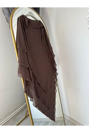 روسری قهوه ای شیفون yusracollectionn - کد 864022604