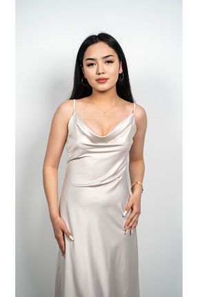 لباس بژ زنانه بافتنی SLIVIA BOUTIQUE - کد 864050277