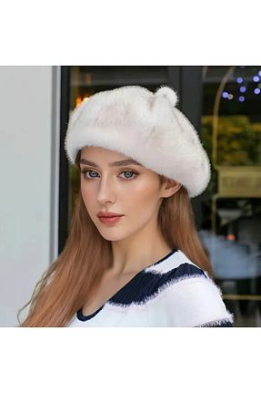 کلاه پشمی بژ زنانه خز مصنوعی FELLMENS - کد 864057826