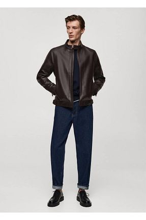 کت قهوه ای مردانه اسلیم MANGO Man - کد 848896020