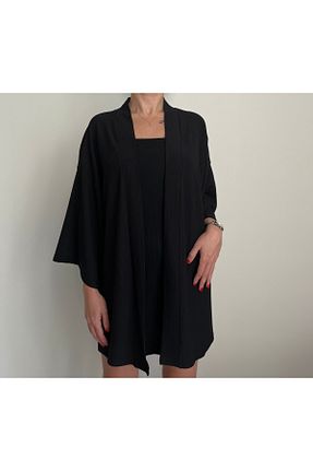 کیمونو و کافتان مشکی زنانه لیکرا VOL - کد 864094076