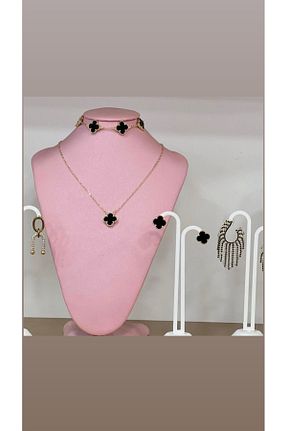 گردنبند جواهر مشکی زنانه استیل ضد زنگ ANGELSS JEWELLERY - کد 864098584