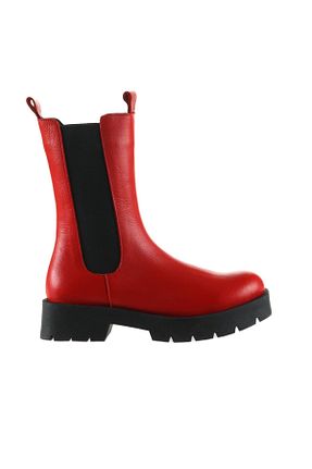بوت / نیم بوت قرمز زنانه چرم خالص Bueno Shoes - کد 225343205