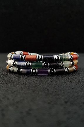 گردنبند جواهر رنگی زنانه سنگ طبیعی Seven Art Jewelry - کد 798774351