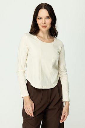 بلوز بژ زنانه ساده ON - کد 864160449