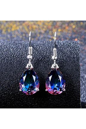 گوشواره جواهر رنگی زیرکن ER TAKI - کد 864168498