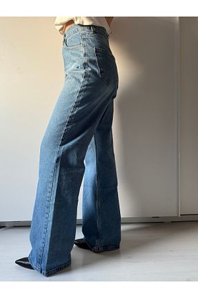 شلوار جین آبی زنانه پاچه پهن Butik - کد 864191544