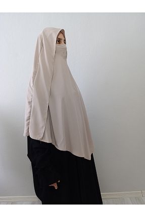 روسری بژ 100 x 100 RABİA HİJAB COLLECTION - کد 864198914