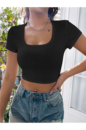 بلوز مشکی زنانه ساده Liona - کد 864239419