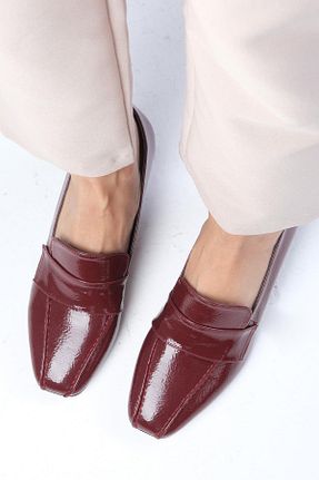 کفش پاشنه بلند کلاسیک زرشکی زنانه چرم لاکی Mio Gusto - کد 855719517