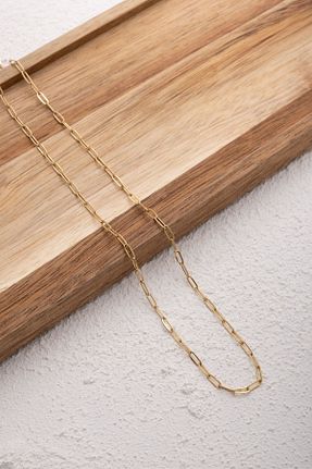 گردنبند استیل ( فولاد ) طلائی زنانه استیل ضد زنگ ByFlorya Jewelry - کد 860274608