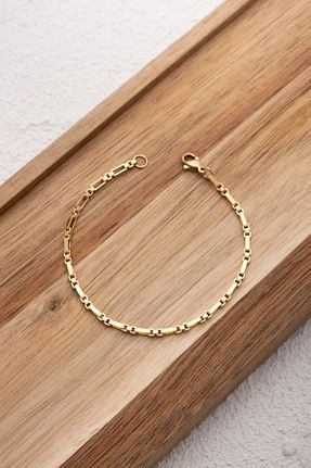 دستبند استیل (فولاد) طلائی زنانه استیل ضد زنگ ByFlorya Jewelry - کد 861384213
