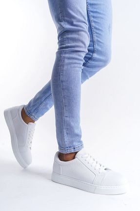 کفش اسنیکر سفید مردانه بند دار rabellashoes - کد 864345809