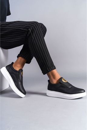 کفش اسنیکر مشکی مردانه بدون بند rabellashoes - کد 864343813
