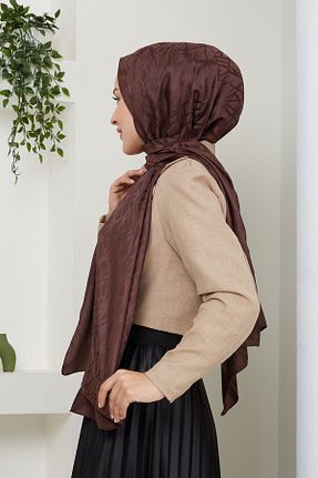شال قهوه ای زنانه پنبه پلی استر Golden Rose - کد 864390112