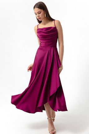 لباس مجلسی و فارغ التحصیلی بنفش زنانه بافتنی Lafaba - کد 755425071