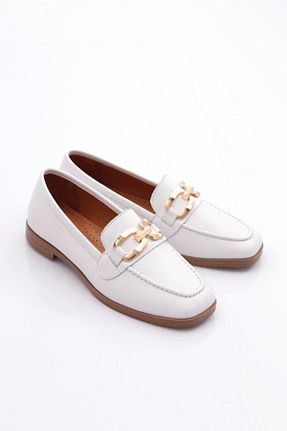بابت سفید زنانه چرم خالص Dgn - کد 769968625