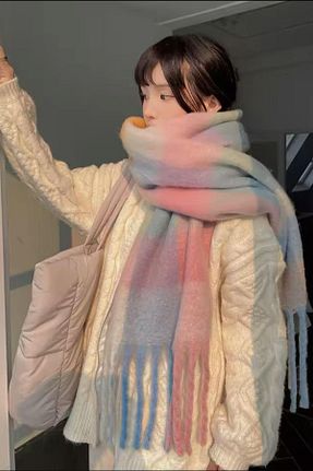 شال گردن صورتی زنانه اکریلیک BAHELS - کد 857885681