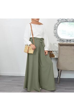 شلوار خاکی زنانه بافتنی 1tarz - کد 788616751