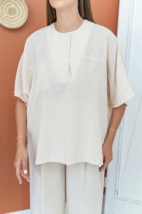 ست بالاتنه و پائین تنه بژ زنانه بافتنی Elbee Fashion Woman - کد 353601500