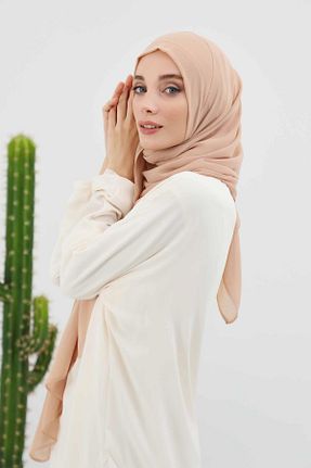 شال قهوه ای زنانه شیفون Aisha