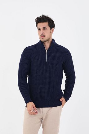 پلیور سرمه ای مردانه ساده ferywear - کد 864410978
