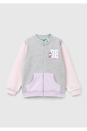 سوئیشرت طوسی بچه گانه چاپی United Colors of Benetton - کد 849110682