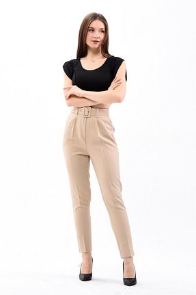 شلوار بژ زنانه بافتنی Deneme Kabinim - کد 311586908