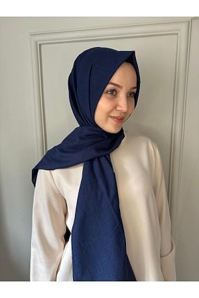 شال سرمه ای زنانه پنبه ای Azrina - کد 864431000