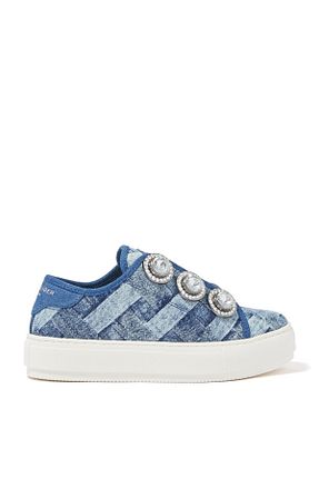 کفش اسنیکر آبی زنانه بند دار Kurt Geiger - کد 864440361