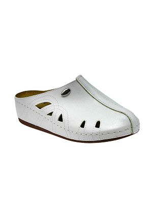 دمپائی سفید زنانه چرم مصنوعی neon shoes - کد 237242563