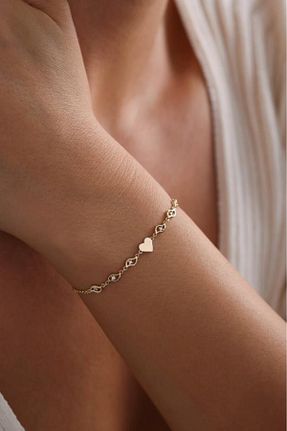 دستبند طلا طلائی زنانه 14 عیار Tufanlar Kuyumculuk - کد 864684923
