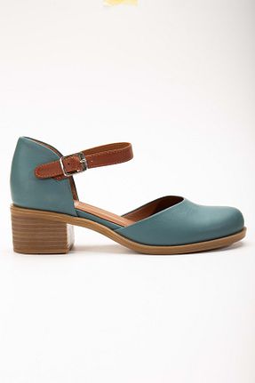 صندل آبی زنانه پاشنه ضخیم ANALİN SHOES - کد 836337903