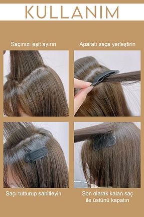 گیره سر قهوه ای زنانه سیلیکون MUJGAN - کد 864453692
