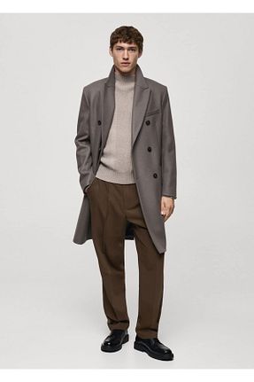 شلوار قهوه ای مردانه پلی استر MANGO Man - کد 856998683