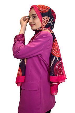 شال صورتی زنانه پنبه پلی استر Shecarf - کد 864467424