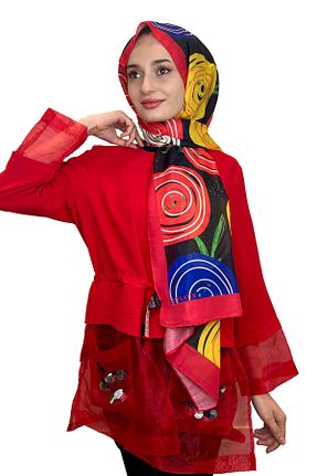 شال مشکی زنانه پنبه پلی استر Shecarf - کد 864467519