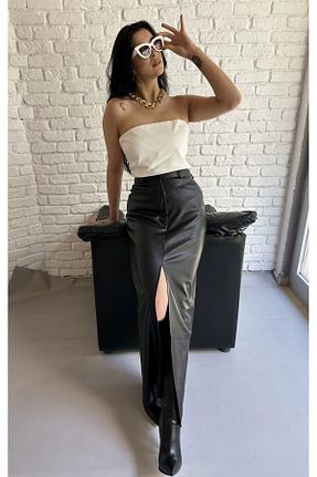 دامن مشکی زنانه پارچه moneta boutique - کد 757199606