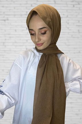 شال قهوه ای زنانه پنبه ای Shecarf - کد 864472941