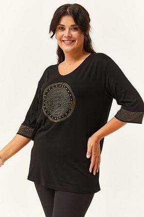 بلوز سایز بزرگ مشکی زنانه سایز بزرگ Ebsumu - کد 248317975