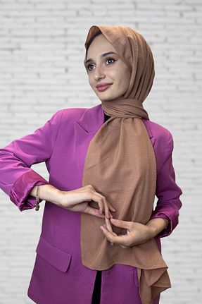 شال قهوه ای زنانه پنبه ای Shecarf - کد 864702375