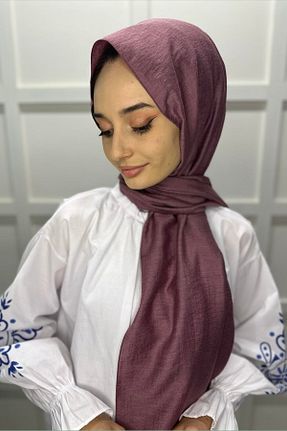 شال زرشکی زنانه پنبه ای Shecarf - کد 864472798