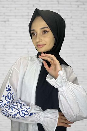 شال مشکی زنانه پنبه ای Shecarf - کد 864472863