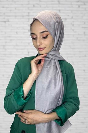 شال طوسی زنانه پنبه ای Shecarf - کد 864472873