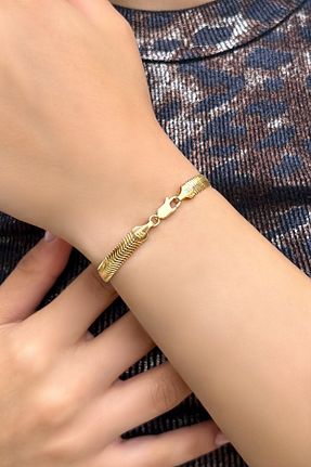 دستبند طلا طلائی زنانه 14 عیار Altınaşkı - کد 826377079