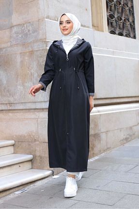 ترنچکت حجاب مشکی زنانه بدون آستر ALNİSS COLLECTİON - کد 852298930