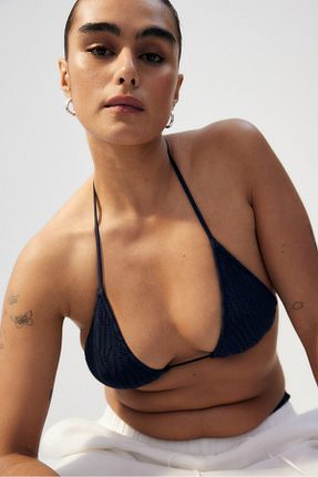 بالاتنه بیکینی سرمه ای زنانه ساده H&M - کد 864707244